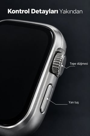 Mey İthalat® Akıllı Saat 49 mm Kasalı Dokunmatik Ekranlı