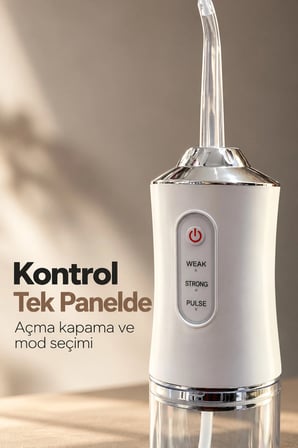 Mey İthalat® Ağız Duşu Çıkarılabilir Su Hazneli Beyaz Gövde