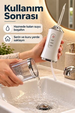 Mey İthalat® Ağız Duşu Çıkarılabilir Su Hazneli Beyaz Gövde