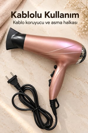 Mey İthalat® Asma Halkalı Kablolu Saç Kurutma Makinesi