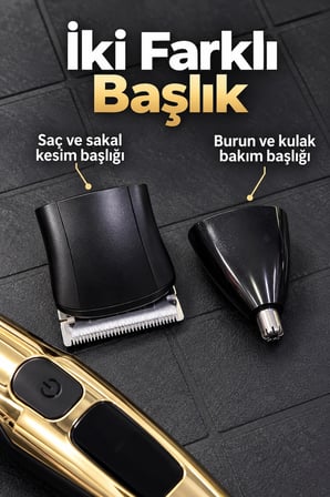 Mey İthalat® Erkek Bakım Seti Kablosuz Kullanımlı Üç Başlıklı
