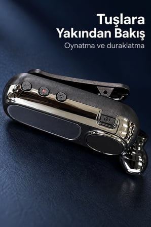 Mey İthalat® Sesli Bildirim Destekli Makaralı Bluetooth Kulaklık