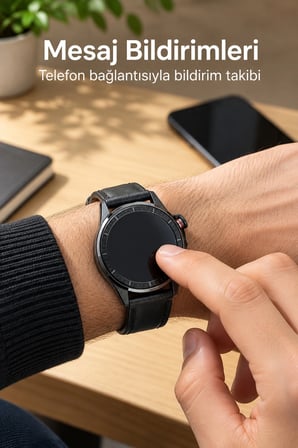 Mey İthalat® Adım Sayar Özellikli Dokunmatik Ekranlı Şarjlı Akıllı Saat