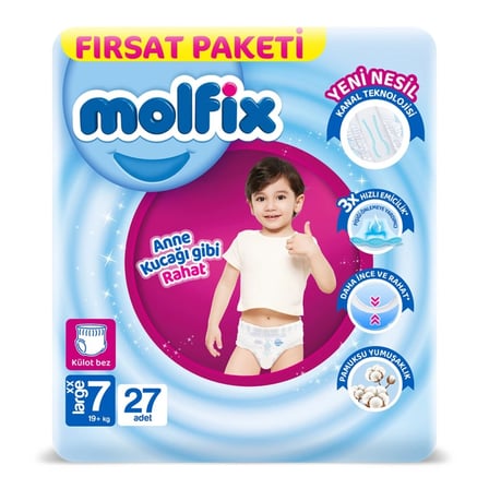 Mey İthalat® Külot Bez Fırsat Paketi 7 Beden 19+ Kg 27 Adet