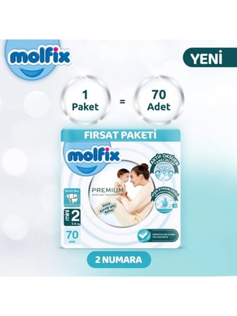 Mey İthalat® Premium Bebek Bezi Fırsat Paketi 2 Beden 3-6 Kg 70 Adet