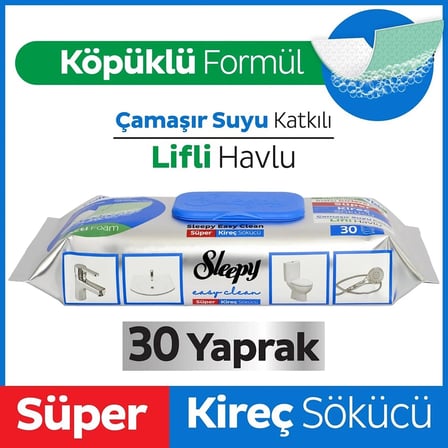 Mey İthalat® Yüzey Temizlik Havlusu 30 Adet Kireç Çözücü