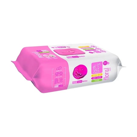 Mey İthalat® Kişisel Bakım Havlusu 100'lü Floral