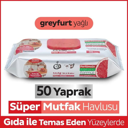 Mey İthalat® Mutfak Temizlik Havlusu 50 Adet Greyfurt