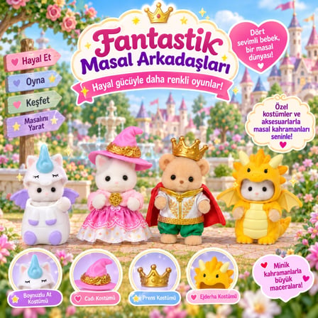 Mey İthalat® Families Fantastik Masal Arkadaşları Seti
