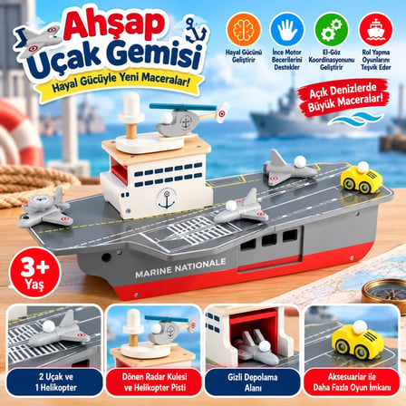 Mey İthalat® Ahşap Uçak Gemisi ve Aksesuarları
