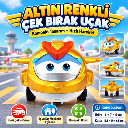 Mey İthalat® Harika Kanatlar Çek Bırak Golden Boy