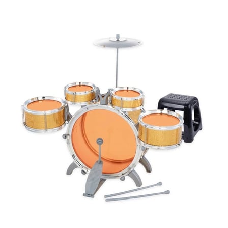 Mey İthalat® 1080080 Davul Set - Jazz Drum / 5 adet Davul, Zil ve Tabure / +3 yaş