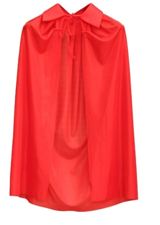 Mey İthalat® Kırmızı Renk Yakalı Pelerin Çocuk Boy 90 cm