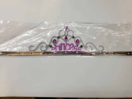 Mey İthalat® Gümüş Renk Prenses Yazılı Parti Tacı 60 cm