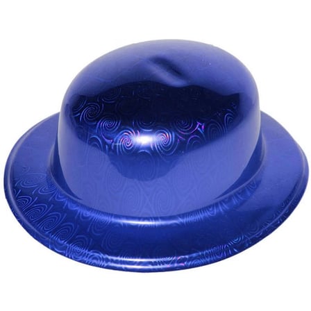 Mey İthalat® Mavi Renk Hologramlı Plastik Yuvarlak Melon 27x24 cm