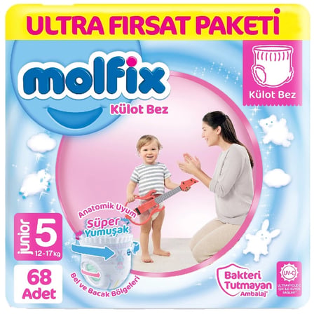 Mey İthalat® Külot Bez Ultra Fırsat Paketi 5 Beden 12-17 Kg 68 Adet