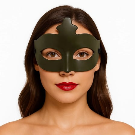 Mey İthalat® Haki Yeşil Renk Masquerade Kostüm Partisi Venedik Balo Maskesi