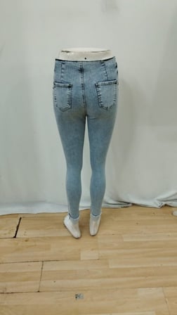 twomeey Kadın Çok Düğmeli Yüksek Bel Jean pantolon