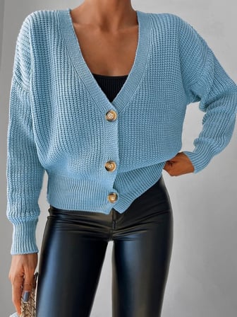 twomeey Kadın Düğme Detay Triko Hırka