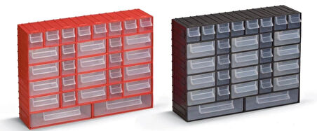 Portbag PH02 Hobby Çekmece Seti Kırmızı