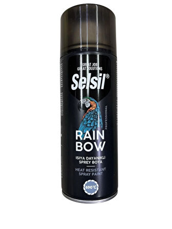 CEYLAN ADAM Selsil Rainbow Akrilik Sprey Boya 690 Derece Isıya Dayanıklı Siyah