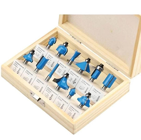 CEYLAN ADAM Topshop 03039 8 mm 12 Parça Ahşap Freze Uç Seti