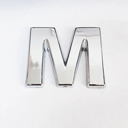 Cemax M Harfi  3,75 cm Krom Yapışkanlı