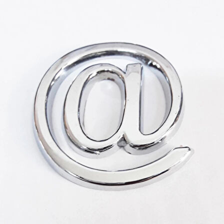 Cemax @ İşareti 3,75 cm Krom Yapışkanlı