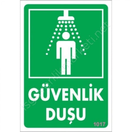 Mey İthalat® Güvenlik Duşu Uyarı Levhası 17,5x25 KOD:1017