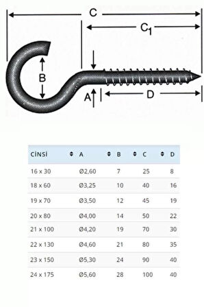 BA24175 24X175 Açık Piton 10 Adet