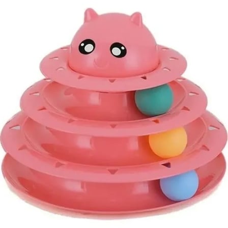 Mey İthalat®  3 Katlı Kedi Oyuncağı Turntable Cat Toy