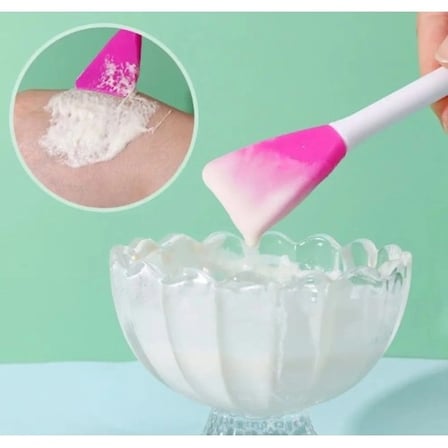 Mey İthalat® Silikon Yüz Temizleme Fırçası ve Maske Uygulama Spatulası