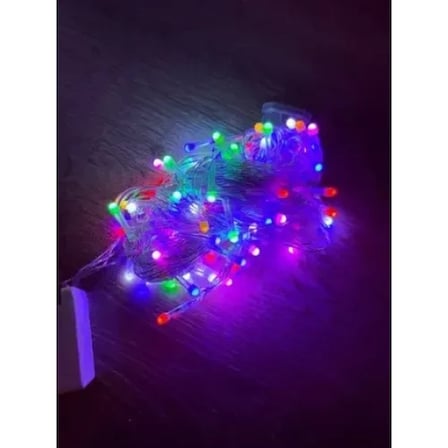 Mey İthalat 10m 100 Led Damla Uçlu RGB Işık Şeffaf Kablo