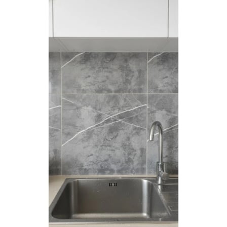 Mey İthalat® 30x30 Antrasit Mermer Desenli Duvar Sticker