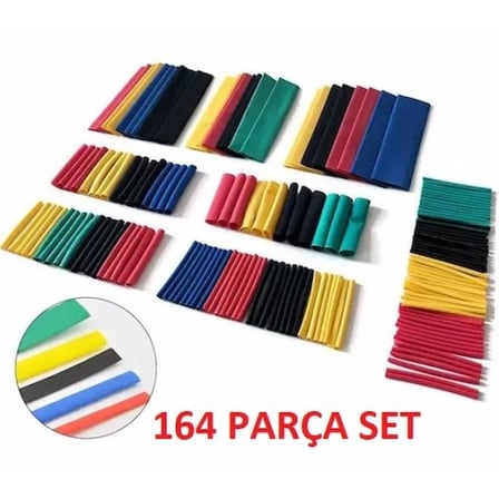 Mey İthalat® 164 Parça Set Isıyla Daralan Makaron Kablo Koruyucu Kılıf