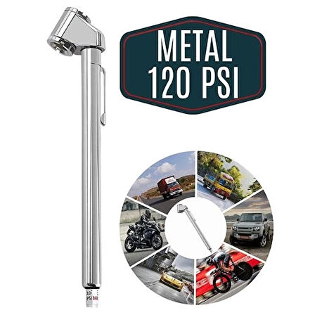 CEYLAN ADAM  Metal Kasalı 120 Psi Lastik Hava Ölçme Saati