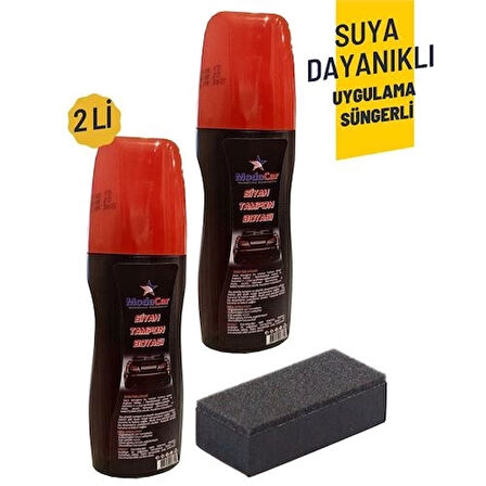 CEYLAN ADAM  Suya Dayanıklı Siyah Tampon Boyası Uygulama Süngerli