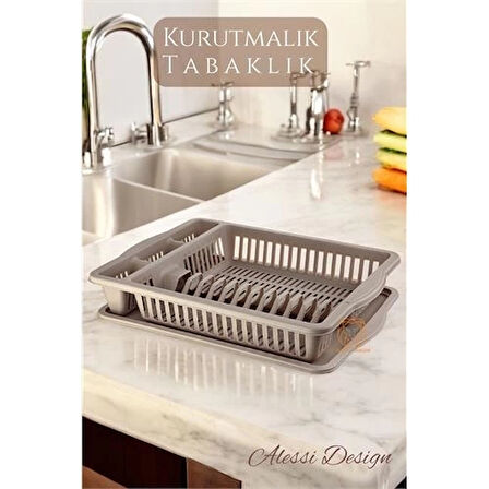 CEYLAN ADAM Bulaşık Durulama Sepeti Tabaklık Bulaşık Kurutmalık KAHVE Alessi