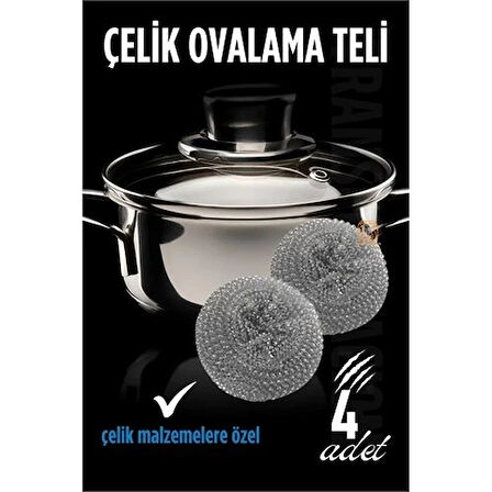 CEYLAN ADAM Çelik Bulaşık Ovalama Teli 4 Adet