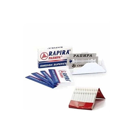 CEYLAN ADAM  Rapira Platinum 10 Adet Tıraş Jileti Kantaşı Seti