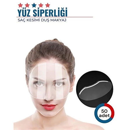 CEYLAN ADAM 50 Adet Saç Kesimi Duş Makyaj Yüz Koruma Siperliği