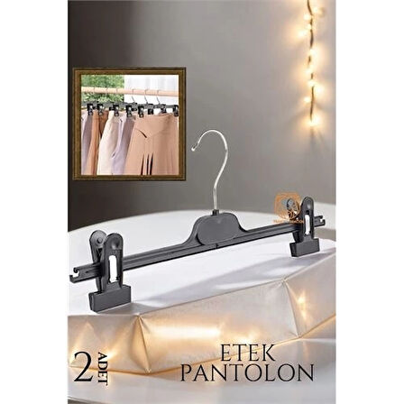 CEYLAN ADAM  Etek Pantolon Eşarp Kıskaçlı Askı 2 Lİ SET