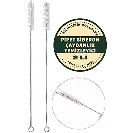 CEYLAN ADAM 2 Adet Pipet Emzik Çaydanlık Temizleyici Fırça
