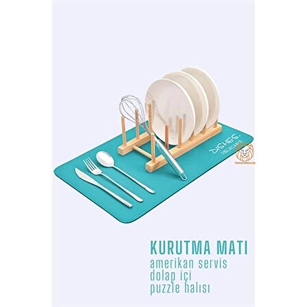 CEYLAN ADAM Bulaşık Durulama Kurutma Matı Süzücü Emici D.Reohouri Design