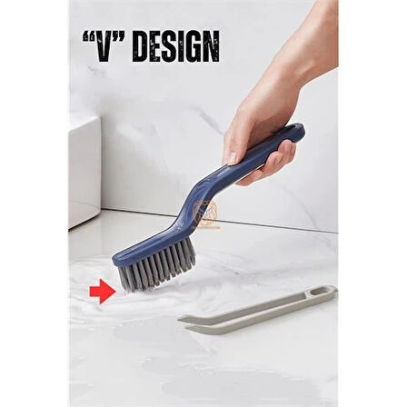 CEYLAN ADAM Derz Fırçası V Dizayn Banyo Mutfak Lavabo Fırçası