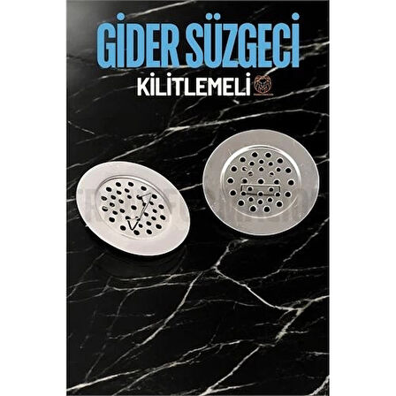 CEYLAN ADAM  Kilitlenebilir Metal Lavabo Evye Süzgeci 2 ADET