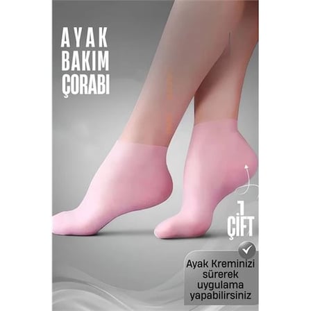 Mey İthalat® Ayak Bakım Çorabı Silikon Ayak Krem Uygulama Koruyucu Çorap 721585