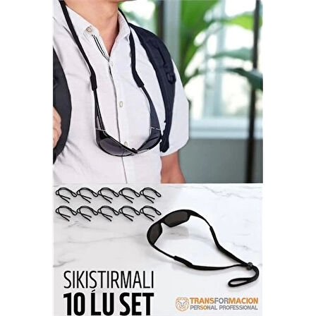 Gözlük İpi Ayarlanabilir Sıkıştırmalı Gözlük İpi 10 lu SET