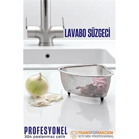 CEYLAN ADAM  Lavabo Süzgeci -Lavabo Çöplüğü - Lavabo İçi Çöp Süzgeci 304 Paslanmaz Çelik