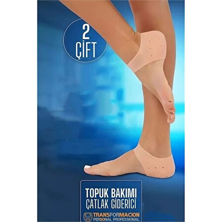 CEYLAN ADAM  Topuk Çatlak Çorabı - Nem Tutucu Topuk Bakım Çorabı 2 ÇİFT